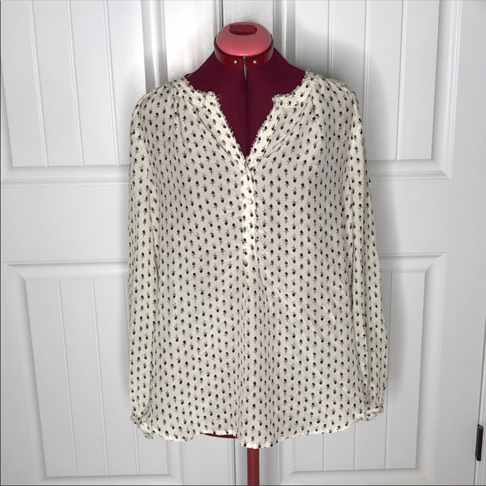 Lucky Brand Silk Shirt Sz L